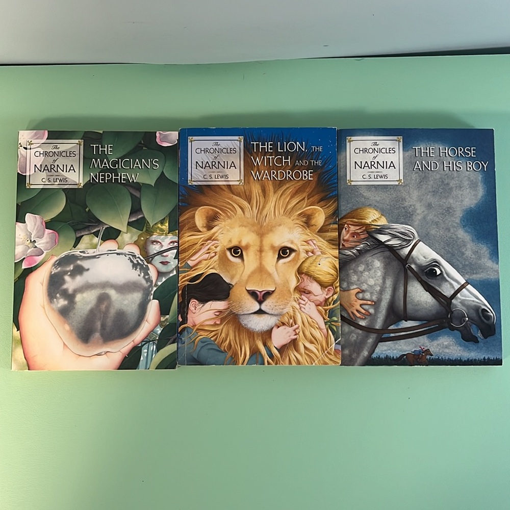 The Chronicles of Narnia by C.S. Lewis Books 1 - 3 Paperback, Kids Books Age 8+